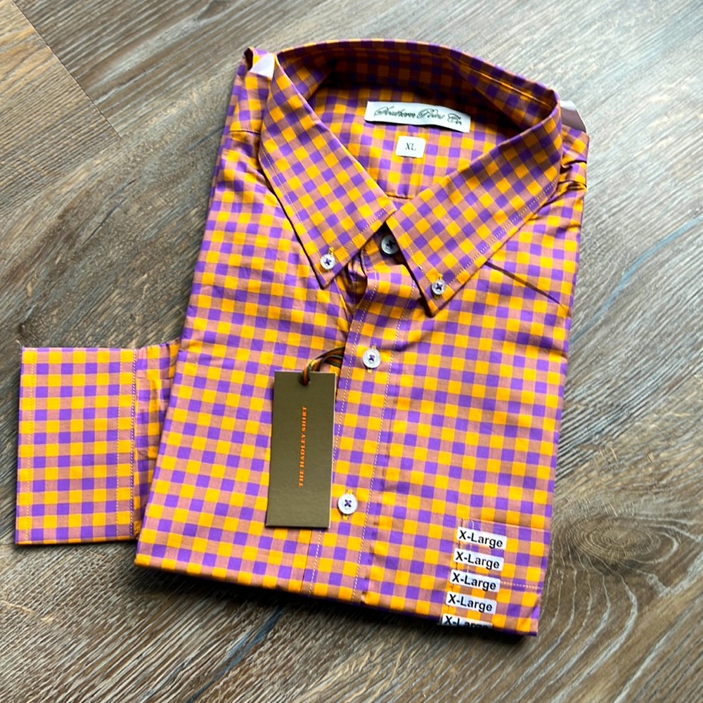 NWT Southern Point Co XL gingham plaid shirt Clemson!